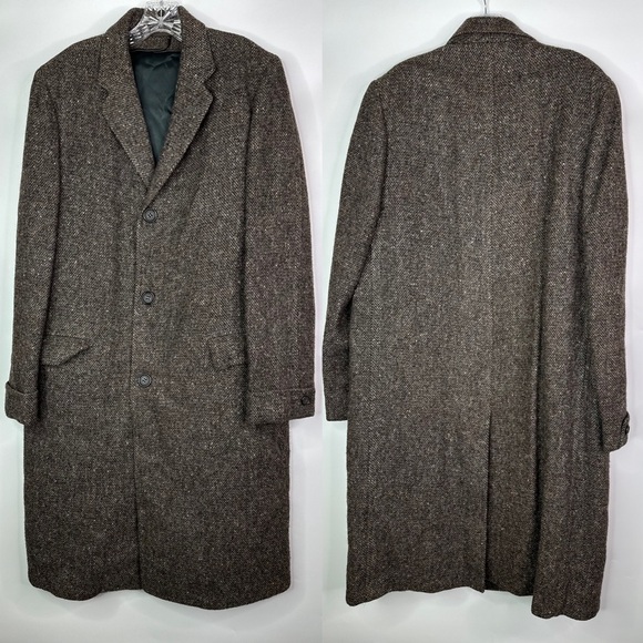 Town Clad Penney's Harris Tweed Handwoven Pure Scottish Lined Wool Jacket L/XL